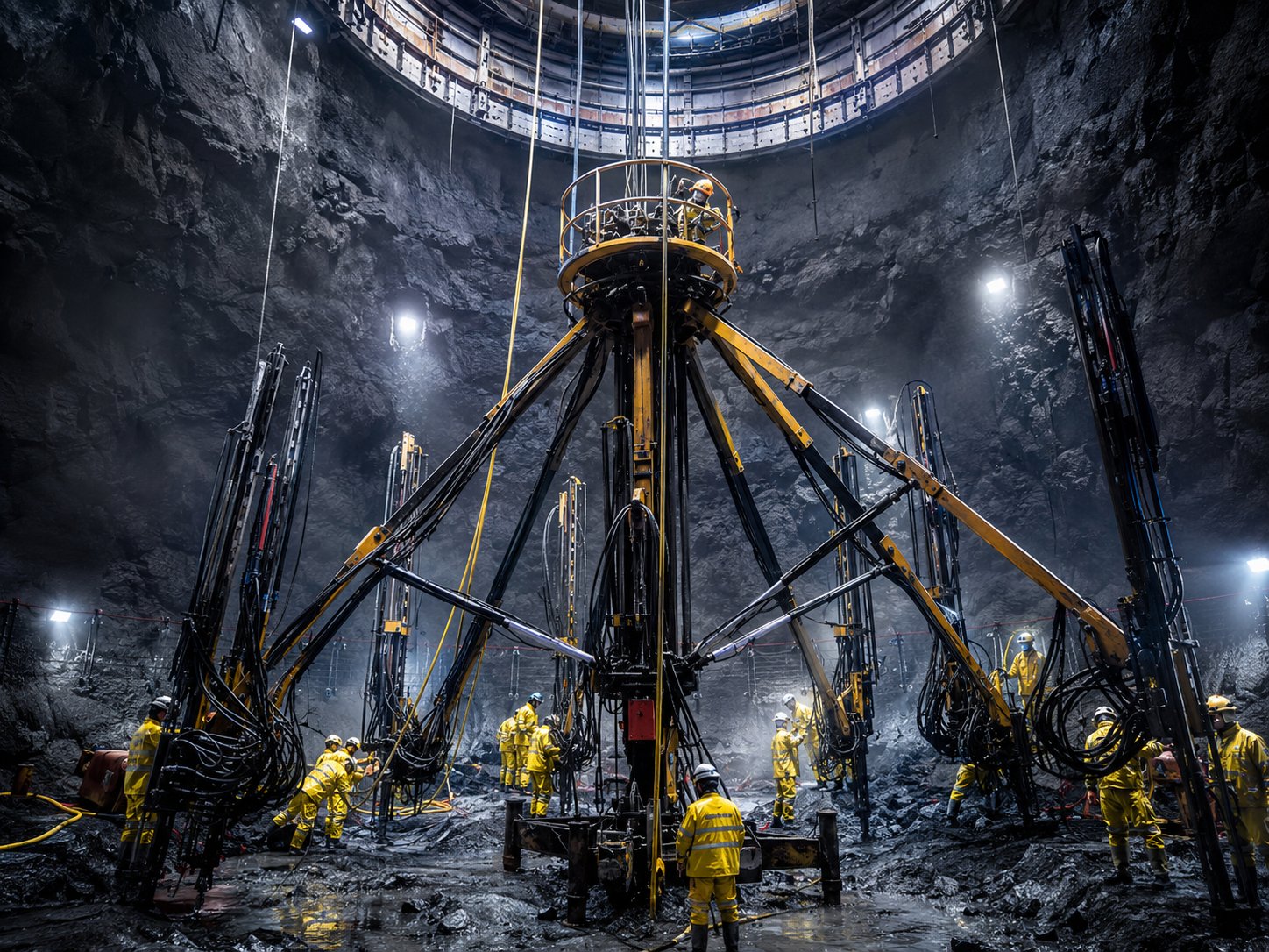 Vertical shaft sinking survey